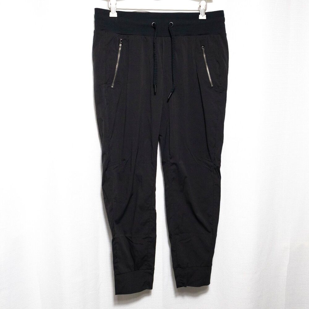Athleta Trekki North Jogger Womens 8 Black Hiking Pants Ankle Zip Stretch